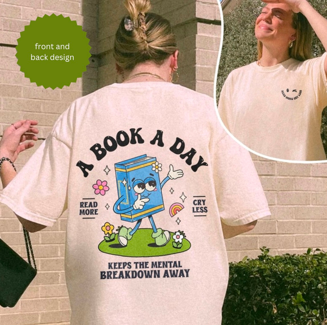 Book A Day Oversize Tee