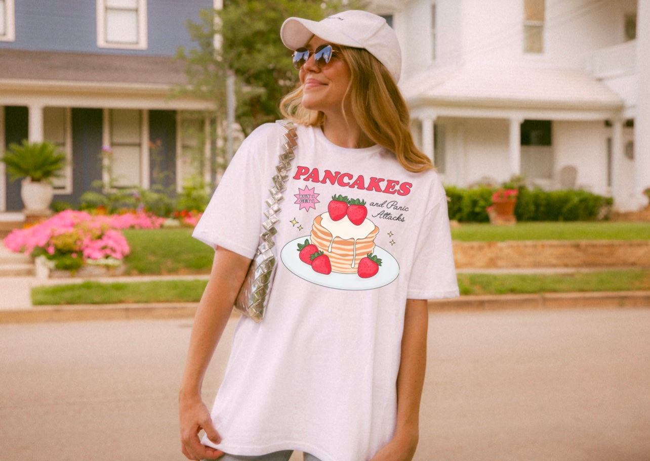 Pancakes & Panic Oversize Tee