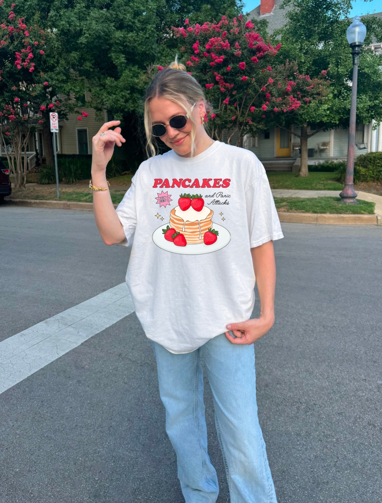 Pancakes & Panic Oversize Tee