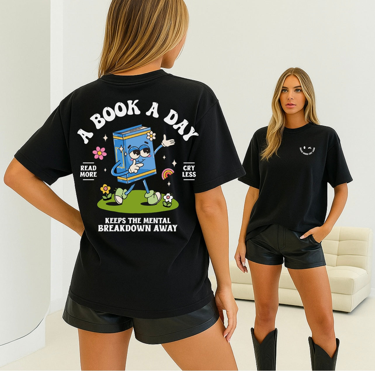 Book A Day Oversize Tee