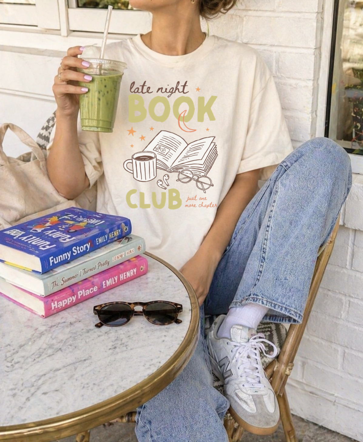 Late Night Book Club Oversized Tee