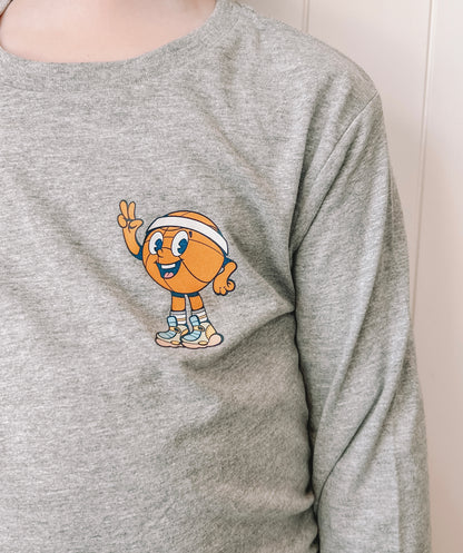 Retro Basketball Kids Longsleeve