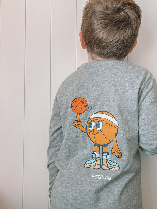 Retro Basketball Kids Longsleeve