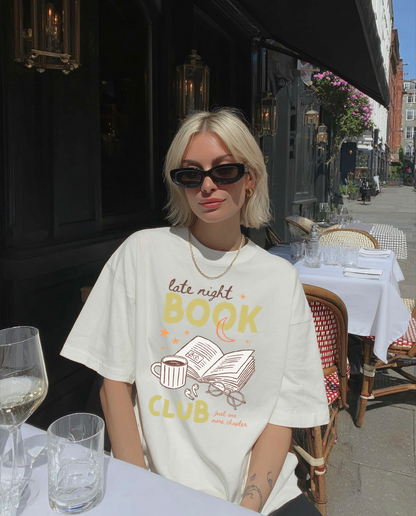 Late Night Book Club Oversized Tee